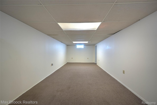 2233 Kohler St, Waterford, MI 48329 - unfurnished room with a paneled ceiling and dark carpet
