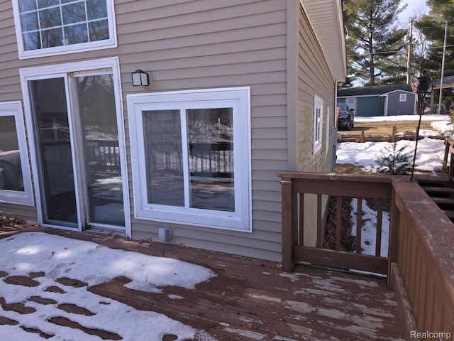 221 Bluegill Lake Dr, Frost, MI 48625 - property entrance featuring a deck