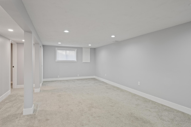 3061 Homewood St SW, Grandville, MI 49418 - below grade area featuring light carpet and recessed lighting