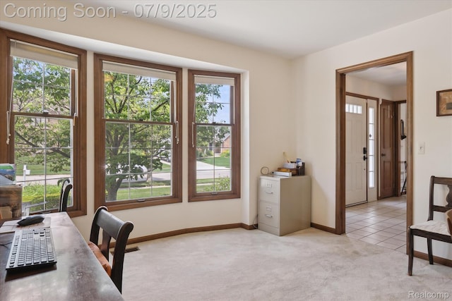 48721 W Normandy Ct, Plymouth, MI 48170 - office area featuring plenty of natural light and light colored carpet