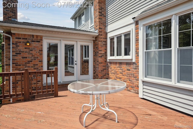 48721 W Normandy Ct, Plymouth, MI 48170 - wooden terrace with outdoor dining space