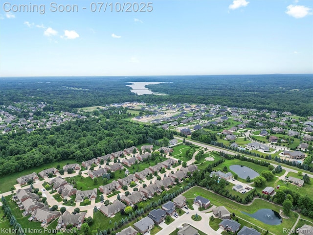62777 Franklin Park Dr, Washington, MI 48094 - aerial overview of property's location with a large body of water and nearby suburban area