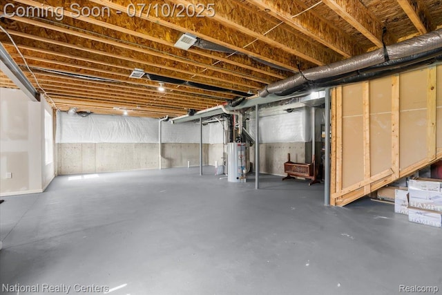 28049 Hummingdale Cir, Novi, MI 48377 - unfinished basement with gas water heater