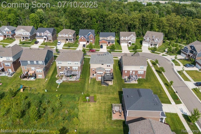 28049 Hummingdale Cir, Novi, MI 48377 - aerial overview of property's location with nearby suburban area