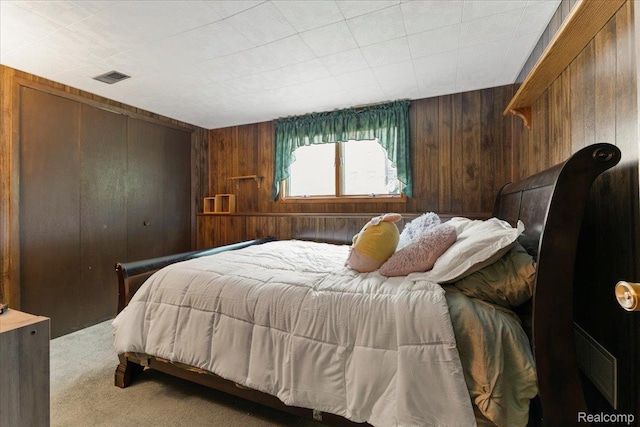 42109 Hartford Dr, Canton, MI 48187 - bedroom with wooden walls and carpet