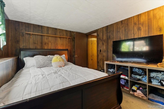 42109 Hartford Dr, Canton, MI 48187 - bedroom with wood walls and carpet flooring