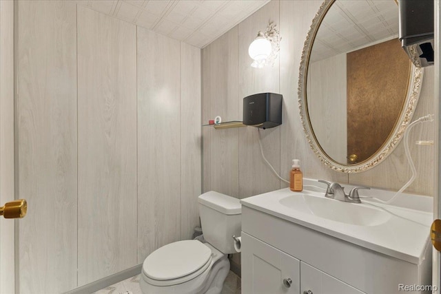 42109 Hartford Dr, Canton, MI 48187 - bathroom with vanity and wooden walls