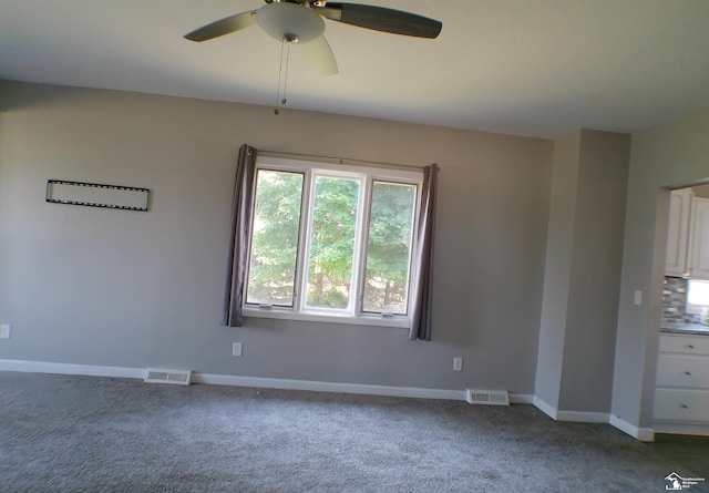3380 Stewart Rd, Monroe, MI 48162 - empty room with dark carpet and ceiling fan