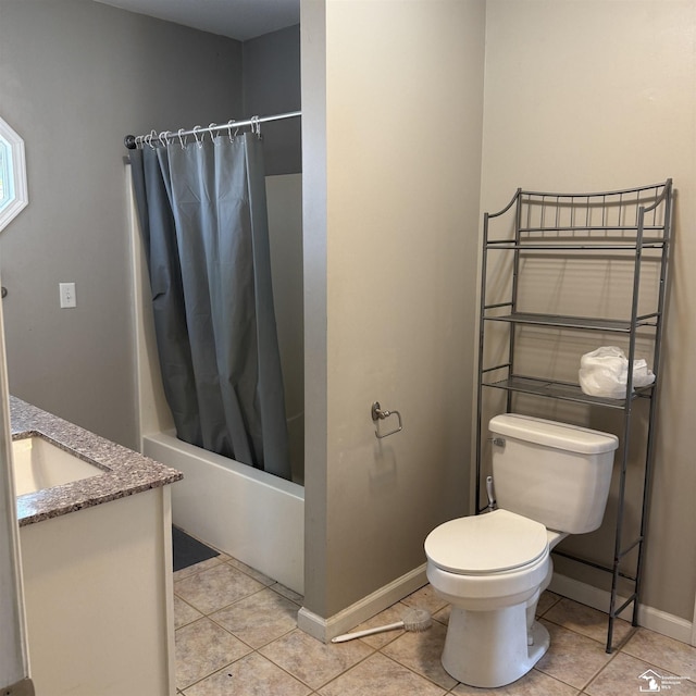 3380 Stewart Rd, Monroe, MI 48162 - bathroom with tile patterned floors, shower / bath combination with curtain, and vanity