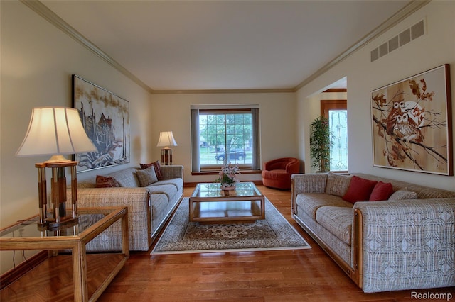 38188 Mallory Dr, Livonia, MI 48154 - living area with wood finished floors and ornamental molding