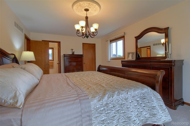 38188 Mallory Dr, Livonia, MI 48154 - carpeted bedroom featuring a chandelier