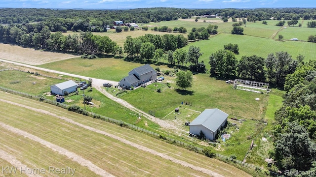 4450 Sylvan Rd, Grass Lake, MI 49240 - overview of rural landscape with a pastoral area