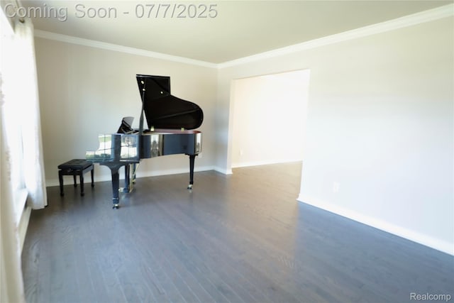 45587 Hanford Rd, Canton, MI 48187 - miscellaneous room featuring crown molding and wood finished floors