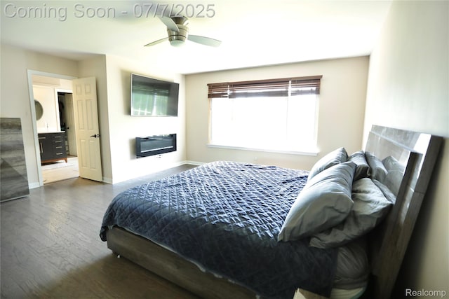 45587 Hanford Rd, Canton, MI 48187 - bedroom featuring wood finished floors and ceiling fan