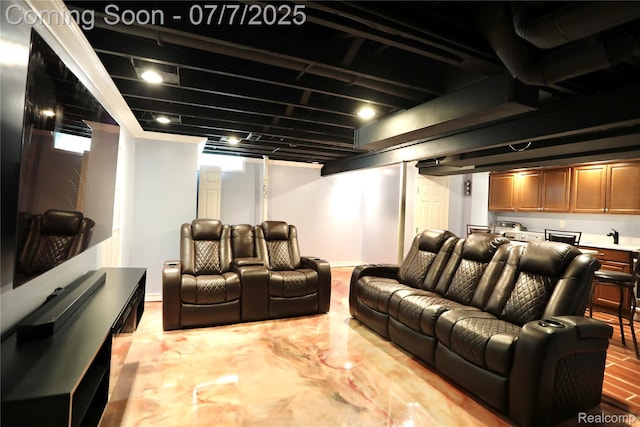 45587 Hanford Rd, Canton, MI 48187 - cinema featuring finished concrete flooring and baseboards