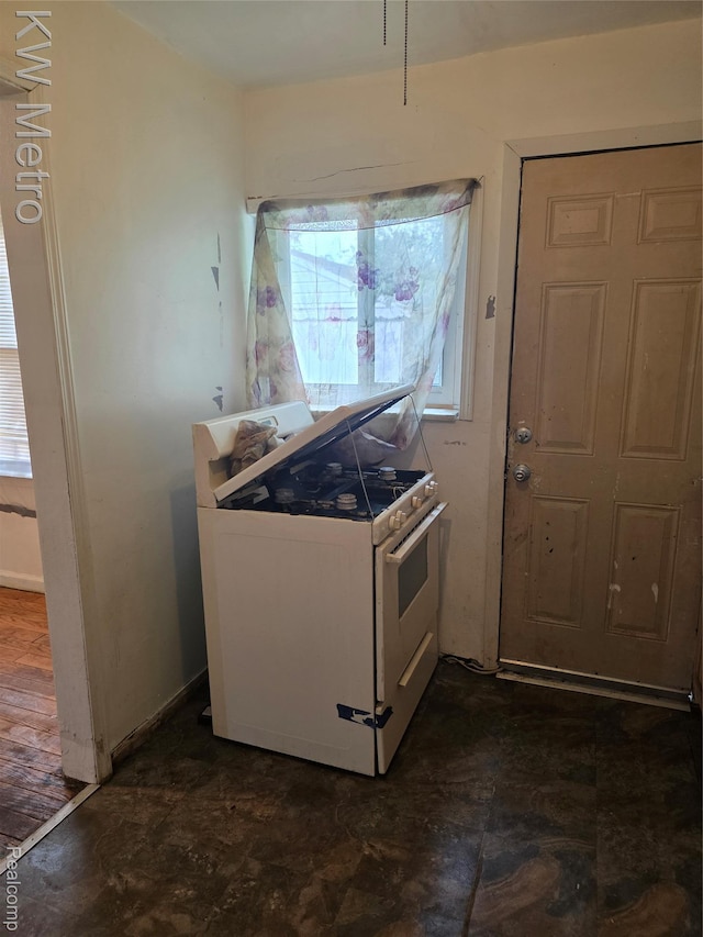 18639 Kelly Rd, Detroit, MI 48224 - kitchen featuring white range with gas stovetop
