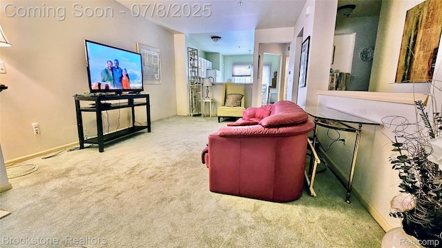 20059 Rodeo Ct, Southfield, MI 48075 - living area featuring carpet and baseboards