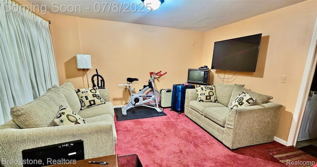 20059 Rodeo Ct, Southfield, MI 48075 - carpeted living area with baseboards