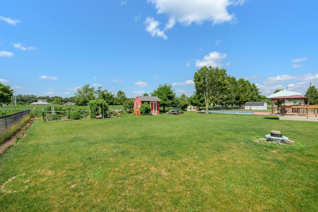 8181 Fawn Meadow Trl, Galesburg, MI 49053 - view of yard with a gazebo