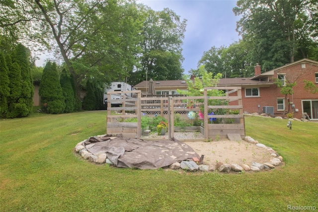21102 Knudsen Dr, Grosse Ile, MI 48138 - view of green lawn with a vegetable garden