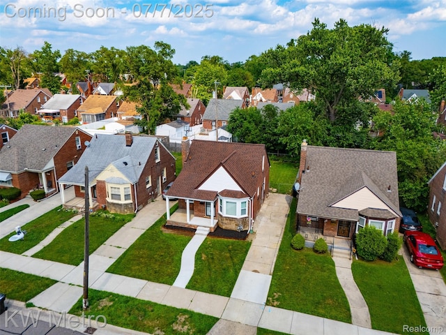 18258 Manor St, Detroit, MI 48221 - aerial perspective of suburban area
