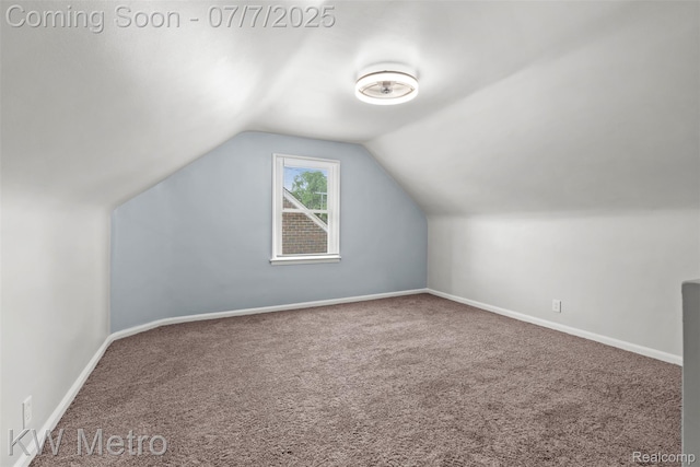 18258 Manor St, Detroit, MI 48221 - bonus room featuring carpet flooring and vaulted ceiling
