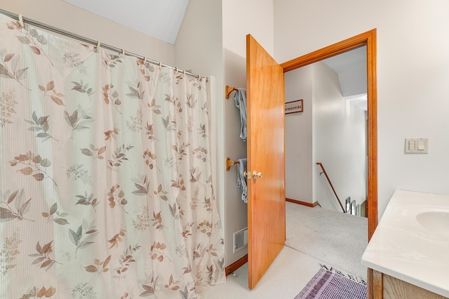 8361 9 Mile Rd, Big Rapids, MI 49307 - bathroom featuring vanity and curtained shower