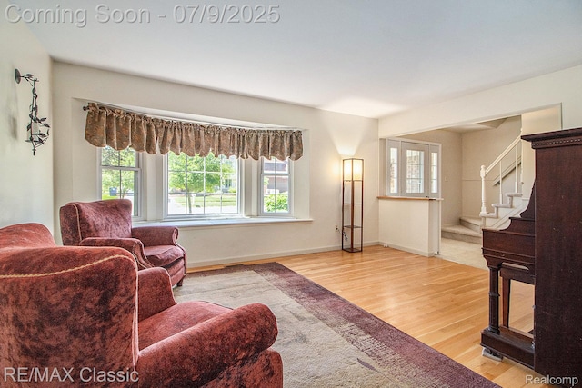 6706 Brookshire Dr, Canton, MI 48187 - living room with wood finished floors and stairs