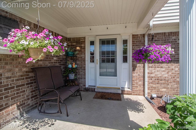 6706 Brookshire Dr, Canton, MI 48187 - doorway to property with brick siding