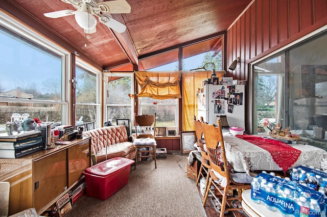 5178 Helga St, Saginaw, MI 48603 - sunroom with carpet flooring and wood ceiling