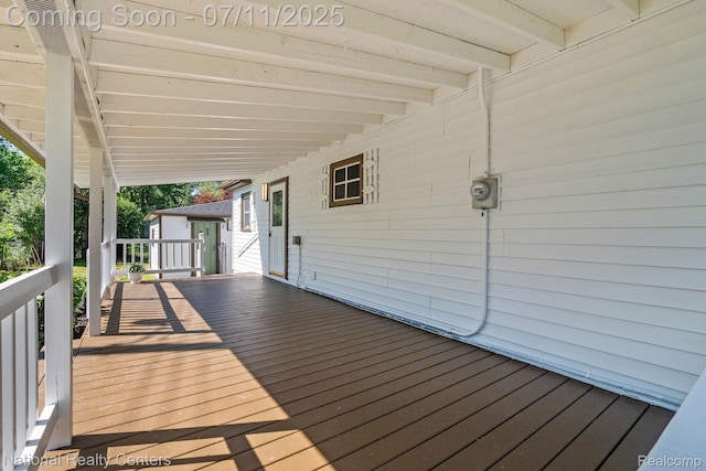 1089 Tecumseh Ave, Waterford, MI 48327 - view of wooden deck