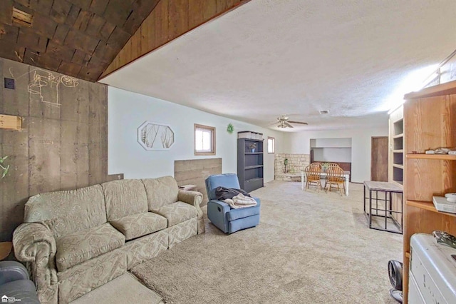 296 S Saginaw St, Montrose, MI 48457 - living room with a ceiling fan, built in shelves, and carpet