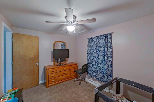 296 S Saginaw St, Montrose, MI 48457 - bedroom with carpet flooring and a ceiling fan