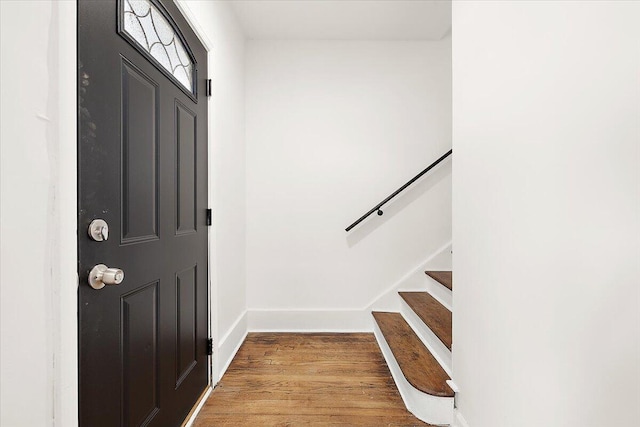 2475 Hazelwood St, Detroit, MI 48206 - entryway featuring wood finished floors and stairway