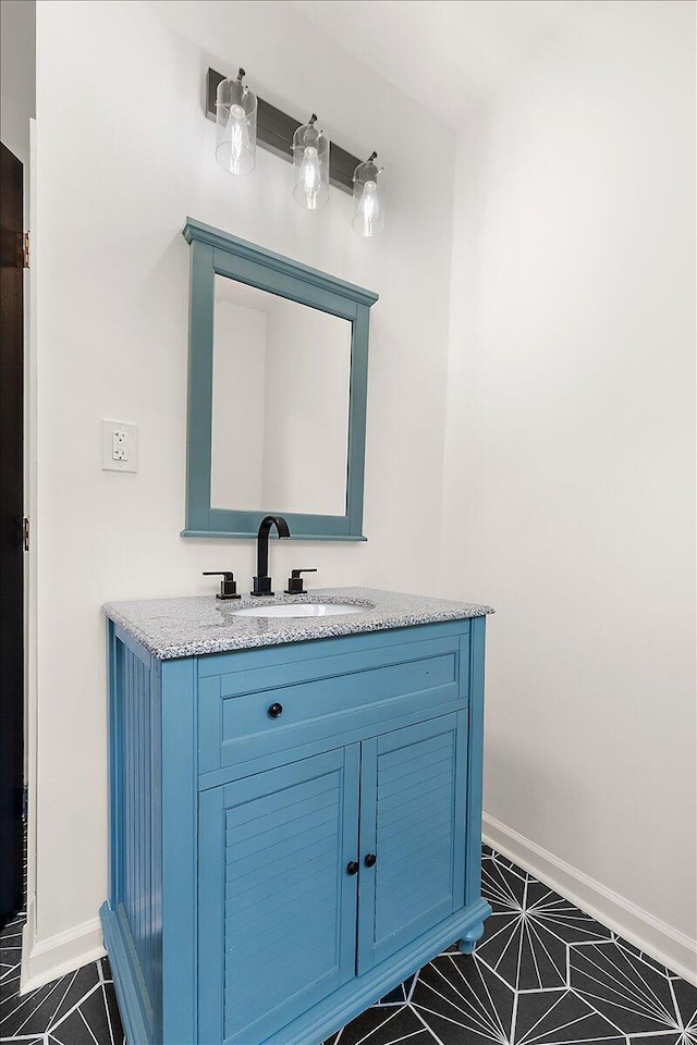 2475 Hazelwood St, Detroit, MI 48206 - bathroom featuring vanity and tile patterned floors