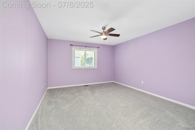 57349 Megan Dr, Washington, MI 48094 - unfurnished room with ceiling fan and carpet flooring