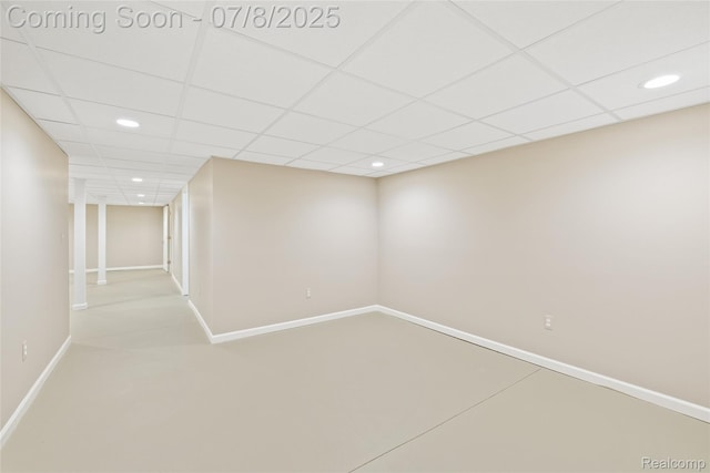 57349 Megan Dr, Washington, MI 48094 - spare room featuring recessed lighting and a drop ceiling