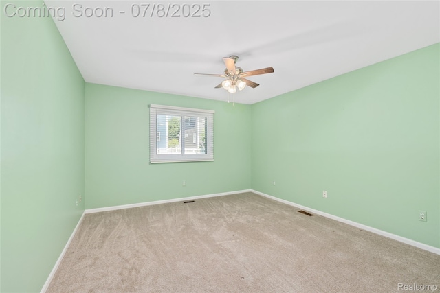 57349 Megan Dr, Washington, MI 48094 - carpeted spare room with a ceiling fan and baseboards