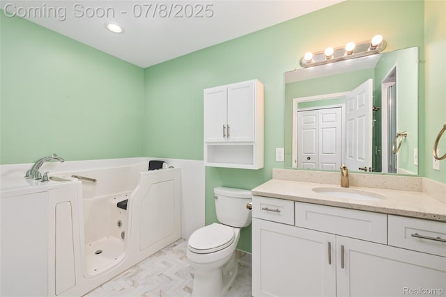 57349 Megan Dr, Washington, MI 48094 - full bath featuring vanity and a jetted tub