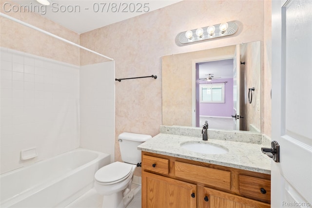 57349 Megan Dr, Washington, MI 48094 - full bathroom with vanity and bathing tub / shower combination