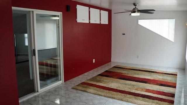 13558 Asbury Park, Detroit, MI 48227 - tiled empty room featuring ceiling fan