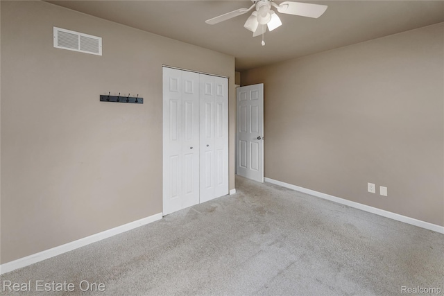 13776 Leroy St, Southgate, MI 48195 - unfurnished bedroom with carpet floors, a closet, and a ceiling fan
