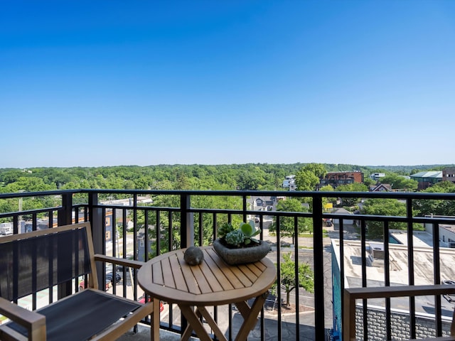 111 N Ashley St Unit 513, Ann Arbor, MI 48104 - balcony with a forest view