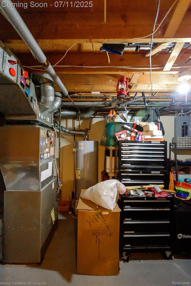 2746 Page Ave, Ann Arbor, MI 48104 - storage area featuring water heater and heating unit