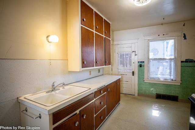 892 W Forest Ave, Muskegon, MI 49441 - kitchen featuring a sink and light countertops