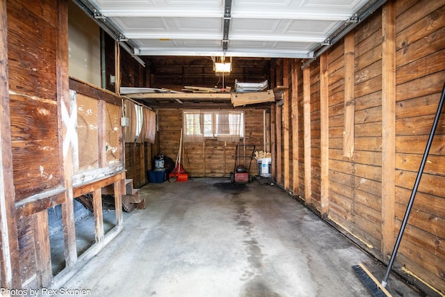 892 W Forest Ave, Muskegon, MI 49441 - garage with wooden walls