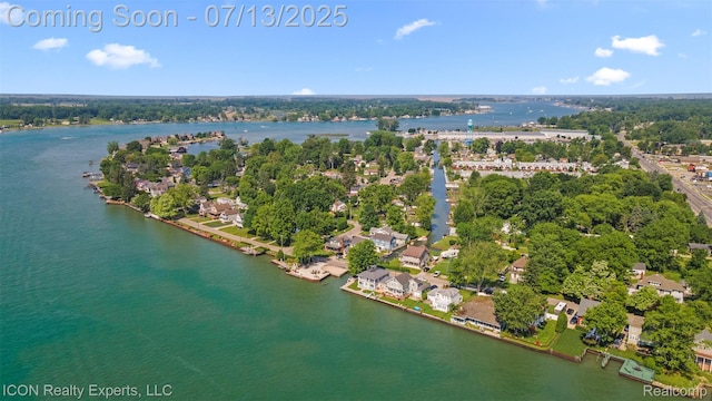 106 St Clair River Dr, Algonac, MI 48001 - drone / aerial view of a nearby body of water and a tree filled landscape