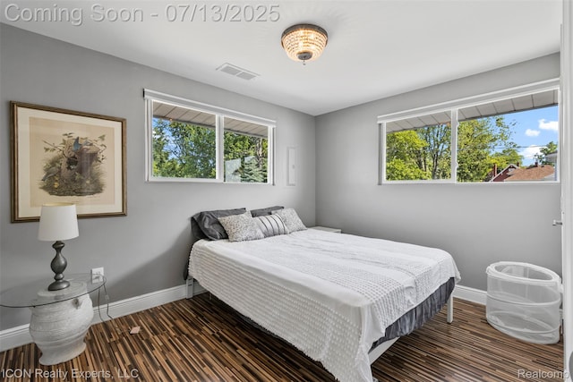 106 St Clair River Dr, Algonac, MI 48001 - bedroom with multiple windows and dark wood-style floors