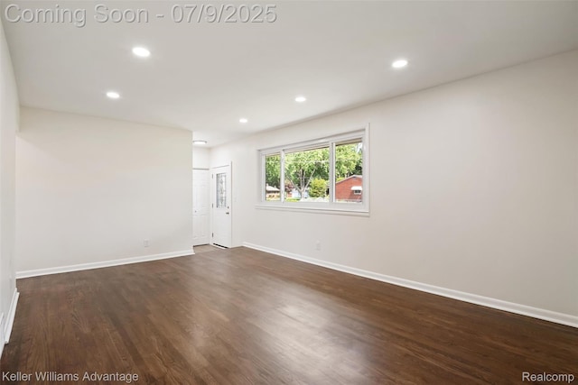 44249 Donley Dr, Sterling Heights, MI 48314 - empty room featuring dark wood finished floors and recessed lighting