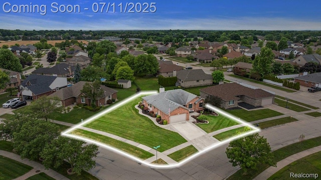 54561 Laurel Dr, Macomb, MI 48042 - aerial perspective of suburban area
